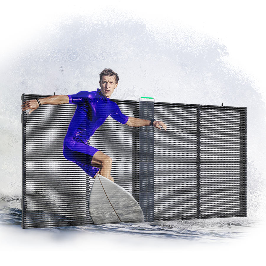 LED户外防水透明屏